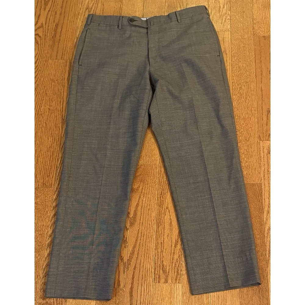 Sid Mashburn Dress Pants Mens 32x27 Brown 100% Wool Hemmed Short Trousers